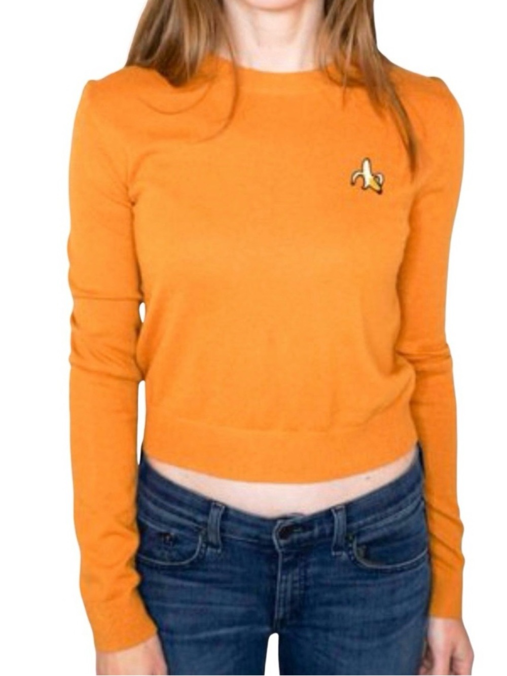 Sunday Best Aritzia Wool Alpaca Blend Crewneck Mustard Banana Patch Sweater